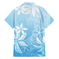 Tiare Tahiti Family Matching Short Sleeve Bodycon Dress and Hawaiian Shirt Blue Polynesia Motifs LT05 - Polynesian Pride