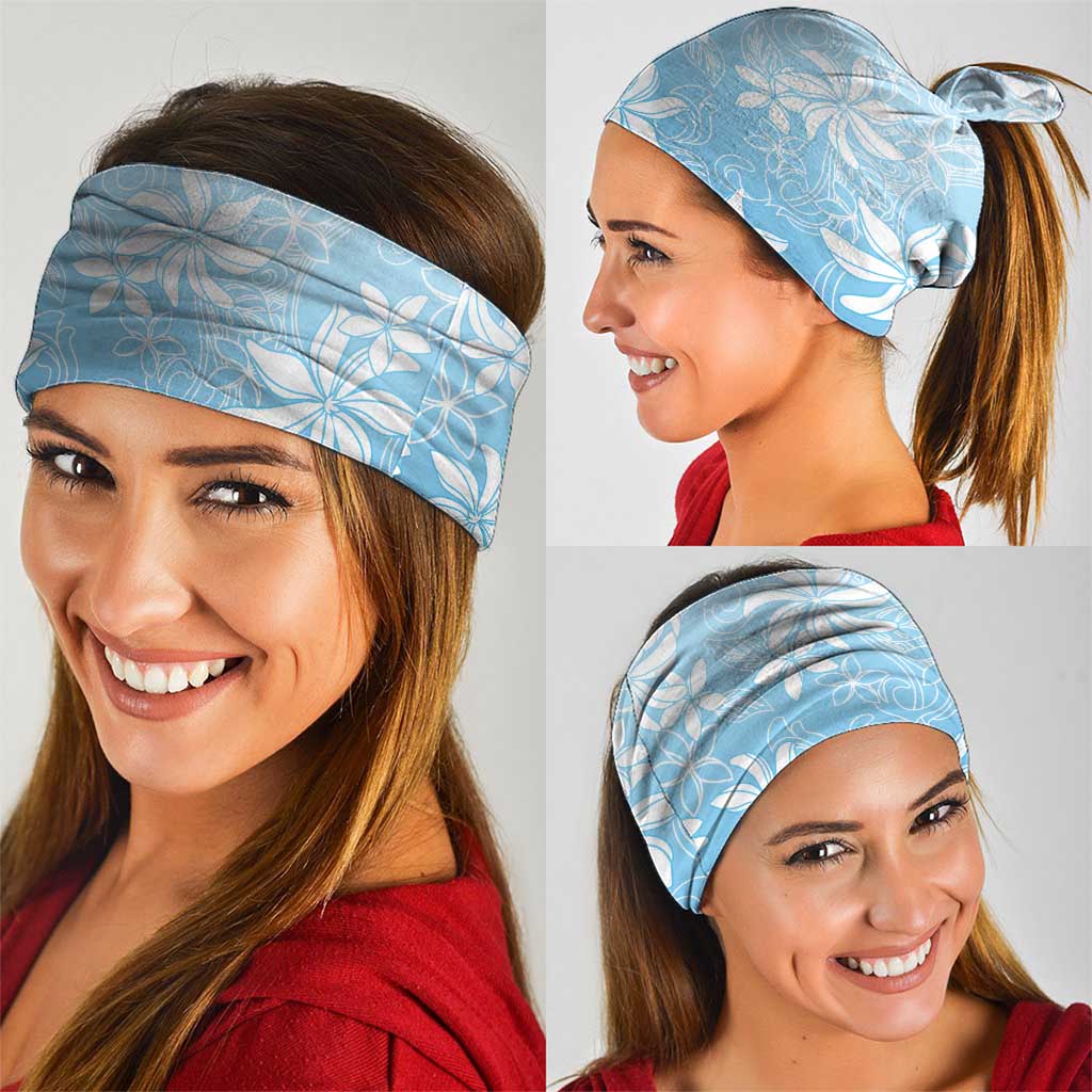 Tiare Tahiti Neck Gaiter Blue Polynesia Motifs - Polynesian Pride