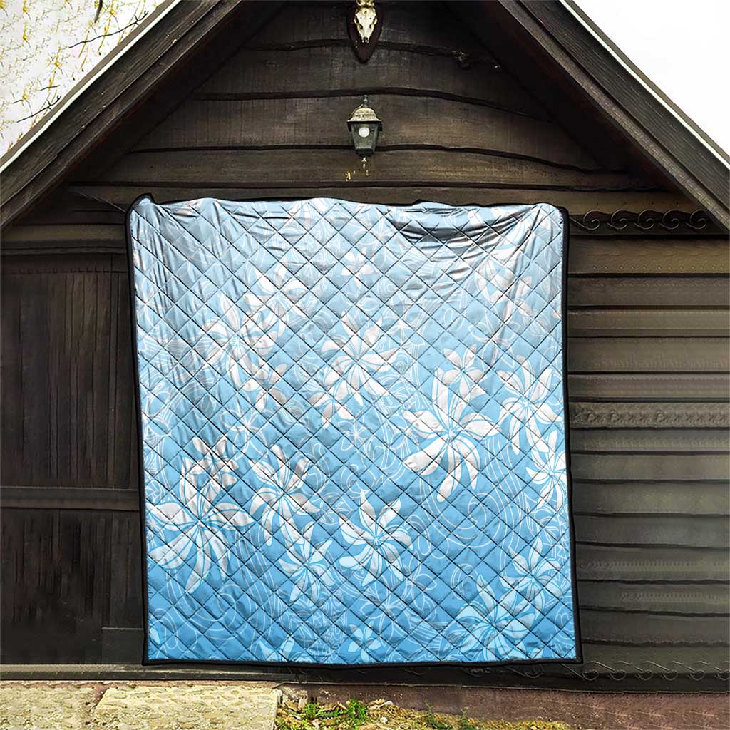 Tiare Tahiti Quilt Blue Polynesia Motifs - Polynesian Pride