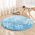 Tiare Tahiti Round Carpet Blue Polynesia Motifs - Polynesian Pride
