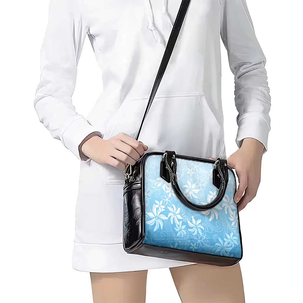 Tiare Tahiti Shoulder Handbag Blue Polynesia Motifs - Polynesian Pride