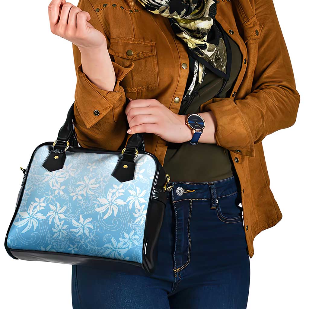 Tiare Tahiti Shoulder Handbag Blue Polynesia Motifs - Polynesian Pride