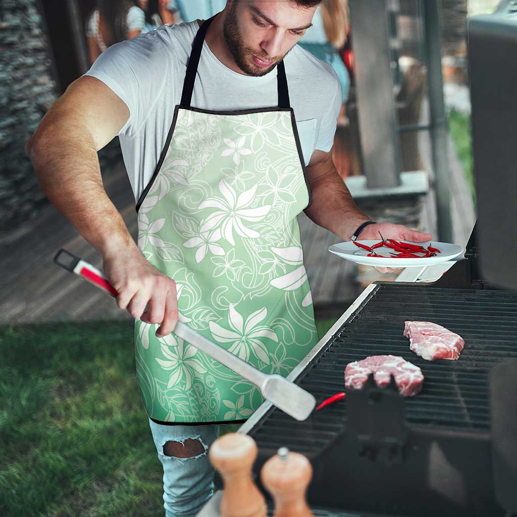 Tiare Tahiti Apron Matcha Polynesia Motifs - Polynesian Pride