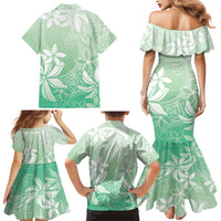 Tiare Tahiti Family Matching Mermaid Dress and Hawaiian Shirt Matcha Polynesia Motifs LT05 - Polynesian Pride