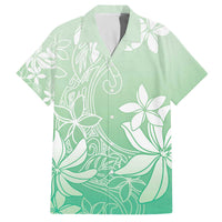 Tiare Tahiti Family Matching Off The Shoulder Long Sleeve Dress and Hawaiian Shirt Matcha Polynesia Motifs LT05 Dad's Shirt - Short Sleeve Green - Polynesian Pride