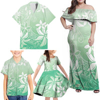 Tiare Tahiti Family Matching Off Shoulder Maxi Dress and Hawaiian Shirt Matcha Polynesia Motifs LT05 - Polynesian Pride