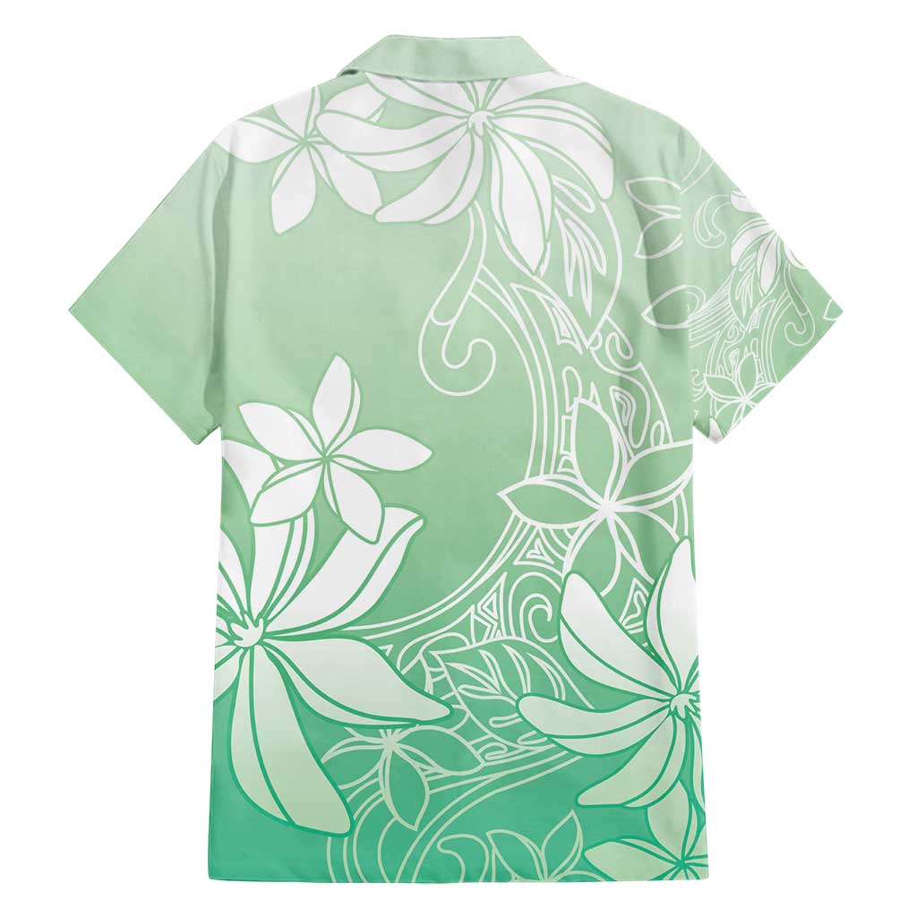 Tiare Tahiti Family Matching Off Shoulder Short Dress and Hawaiian Shirt Matcha Polynesia Motifs LT05 - Polynesian Pride
