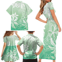 Tiare Tahiti Family Matching Short Sleeve Bodycon Dress and Hawaiian Shirt Matcha Polynesia Motifs LT05 - Polynesian Pride