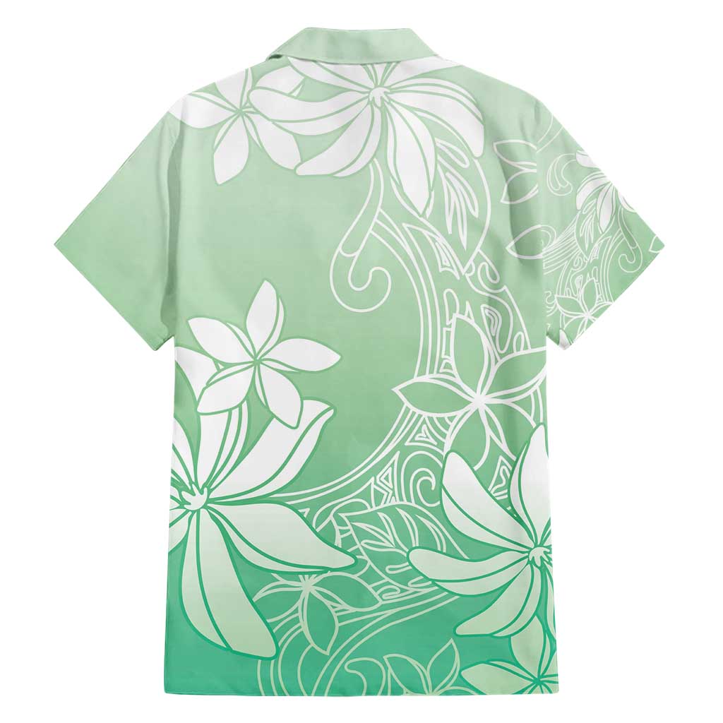 Tiare Tahiti Family Matching Short Sleeve Bodycon Dress and Hawaiian Shirt Matcha Polynesia Motifs LT05 - Polynesian Pride