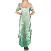 Tiare Tahiti Family Matching Summer Maxi Dress and Hawaiian Shirt Matcha Polynesia Motifs LT05 - Polynesian Pride
