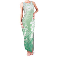 Tiare Tahiti Family Matching Tank Maxi Dress and Hawaiian Shirt Matcha Polynesia Motifs LT05 Mom's Dress Green - Polynesian Pride