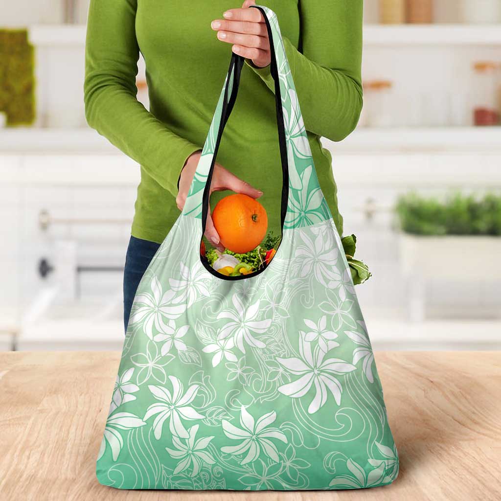 Tiare Tahiti Grocery Bag Matcha Polynesia Motifs - Polynesian Pride