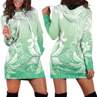 Tiare Tahiti Hoodie Dress Matcha Polynesia Motifs LT05 - Polynesian Pride