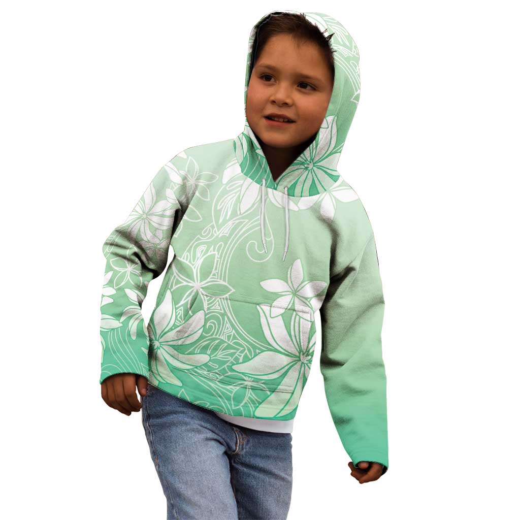Tiare Tahiti Kid Hoodie Matcha Polynesia Motifs - Polynesian Pride
