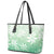 Tiare Tahiti Leather Tote Bag Matcha Polynesia Motifs - Polynesian Pride