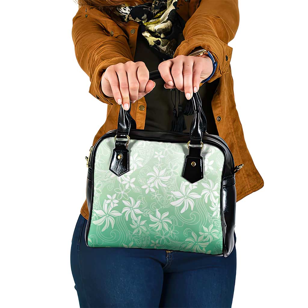 Tiare Tahiti Shoulder Handbag Matcha Polynesia Motifs - Polynesian Pride