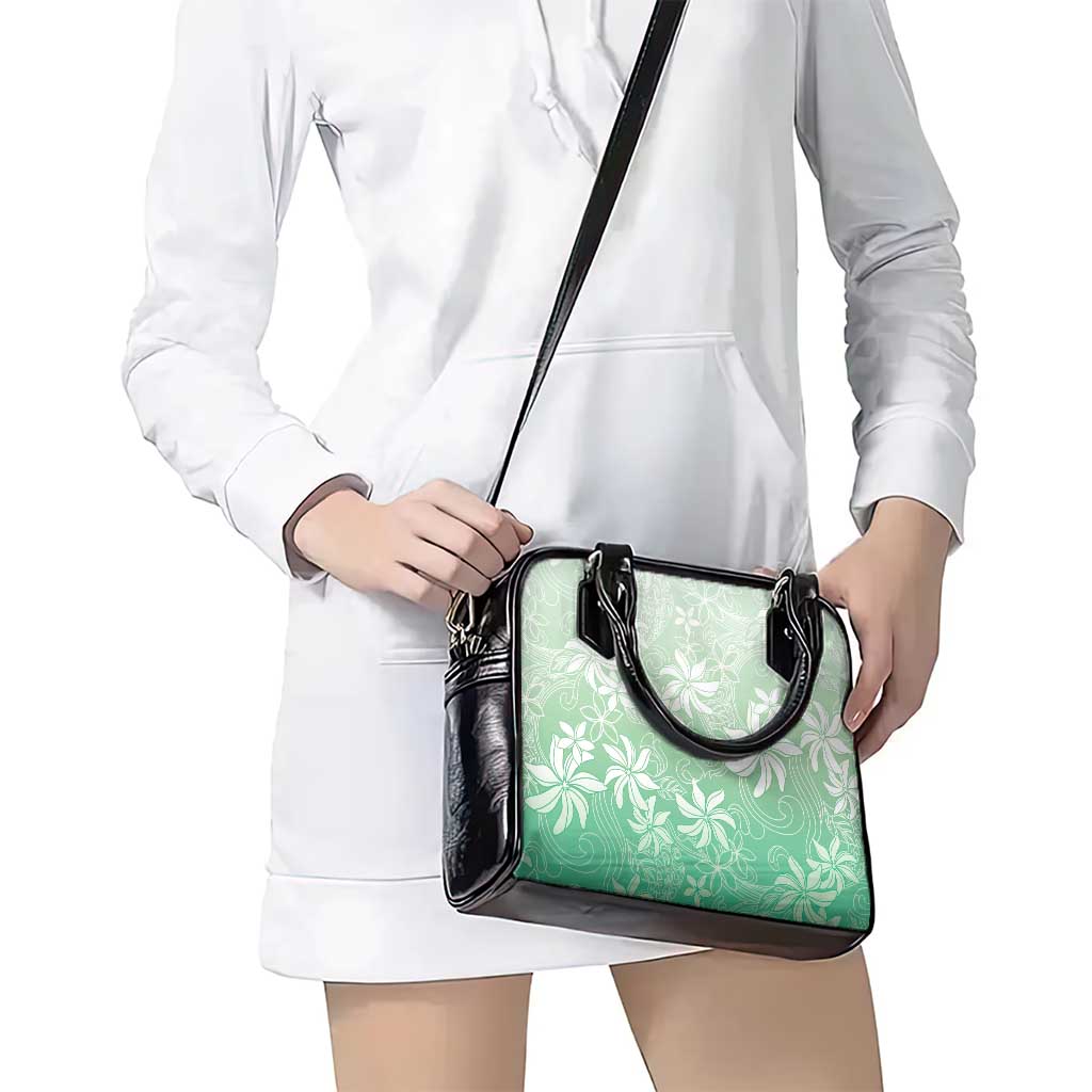 Tiare Tahiti Shoulder Handbag Matcha Polynesia Motifs - Polynesian Pride