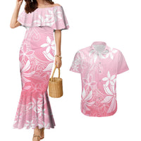 Tiare Tahiti Couples Matching Mermaid Dress and Hawaiian Shirt Pink Polynesia Motifs LT05 Pink - Polynesian Pride