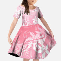 Tiare Tahiti Family Matching Mermaid Dress and Hawaiian Shirt Pink Polynesia Motifs LT05 Daughter's Dress Pink - Polynesian Pride