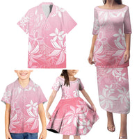 Tiare Tahiti Family Matching Puletasi and Hawaiian Shirt Pink Polynesia Motifs LT05 - Polynesian Pride