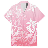 Tiare Tahiti Family Matching Short Sleeve Bodycon Dress and Hawaiian Shirt Pink Polynesia Motifs LT05 Dad's Shirt - Short Sleeve Pink - Polynesian Pride