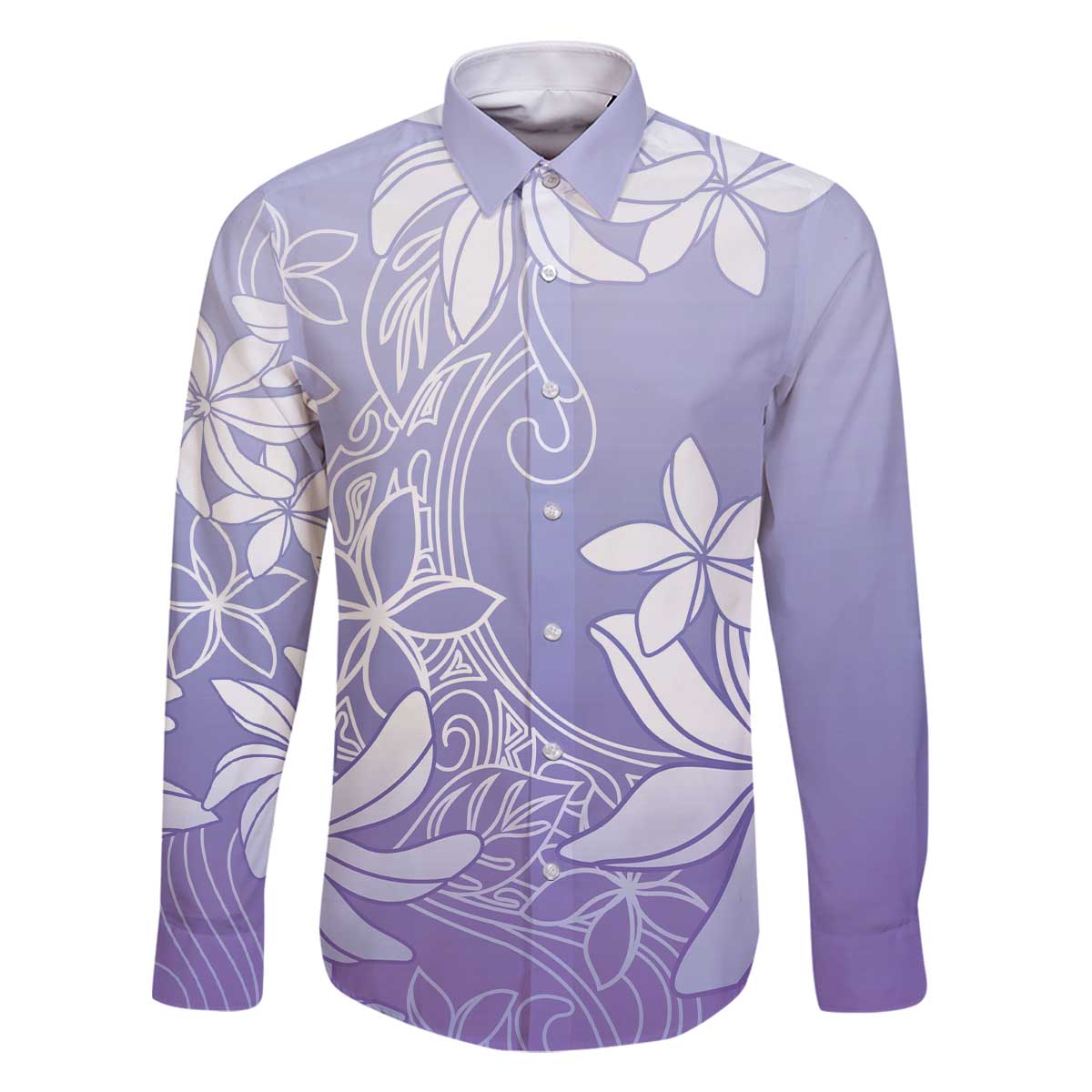 Tiare Tahiti Family Matching Off The Shoulder Long Sleeve Dress and Hawaiian Shirt Purple Polynesia Motifs LT05 Dad's Shirt - Long Sleeve Purple - Polynesian Pride