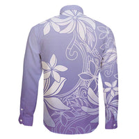Tiare Tahiti Family Matching Off Shoulder Maxi Dress and Hawaiian Shirt Purple Polynesia Motifs LT05 - Polynesian Pride
