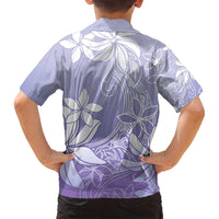 Tiare Tahiti Family Matching Tank Maxi Dress and Hawaiian Shirt Purple Polynesia Motifs LT05 - Polynesian Pride