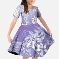 Tiare Tahiti Family Matching Tank Maxi Dress and Hawaiian Shirt Purple Polynesia Motifs LT05 Daughter's Dress Purple - Polynesian Pride