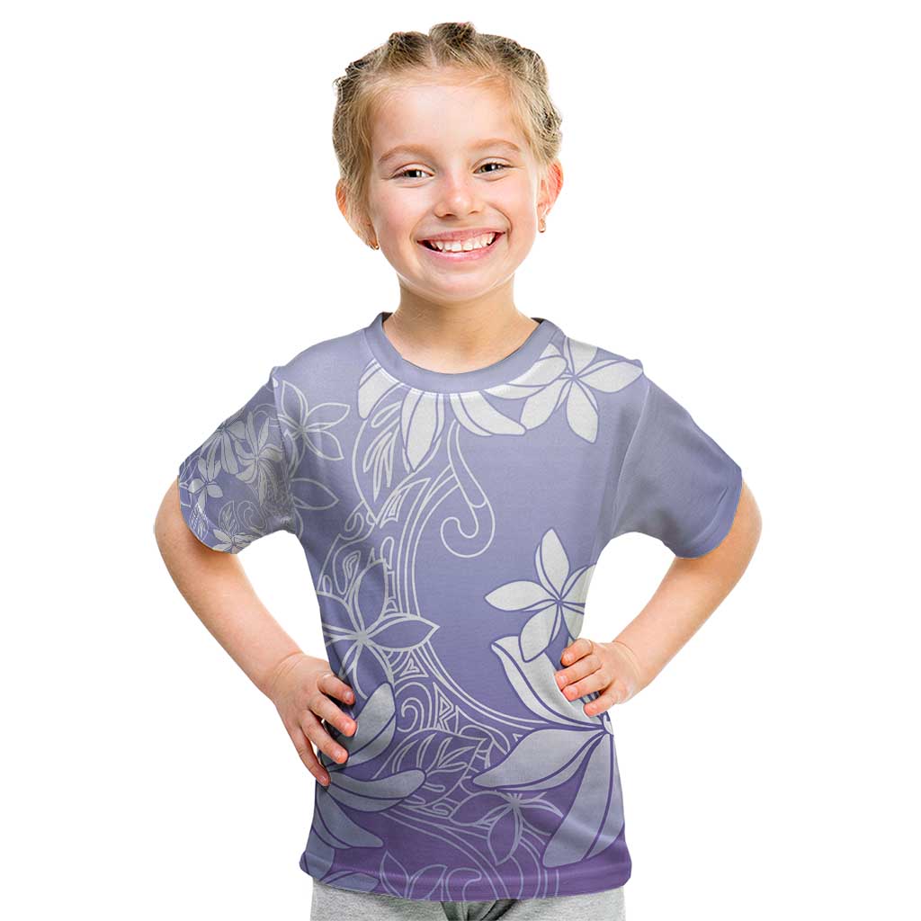 Tiare Tahiti Kid T Shirt Purple Polynesia Motifs LT05 Purple - Polynesian Pride