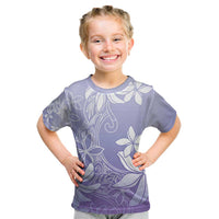 Tiare Tahiti Kid T Shirt Purple Polynesia Motifs LT05 Purple - Polynesian Pride