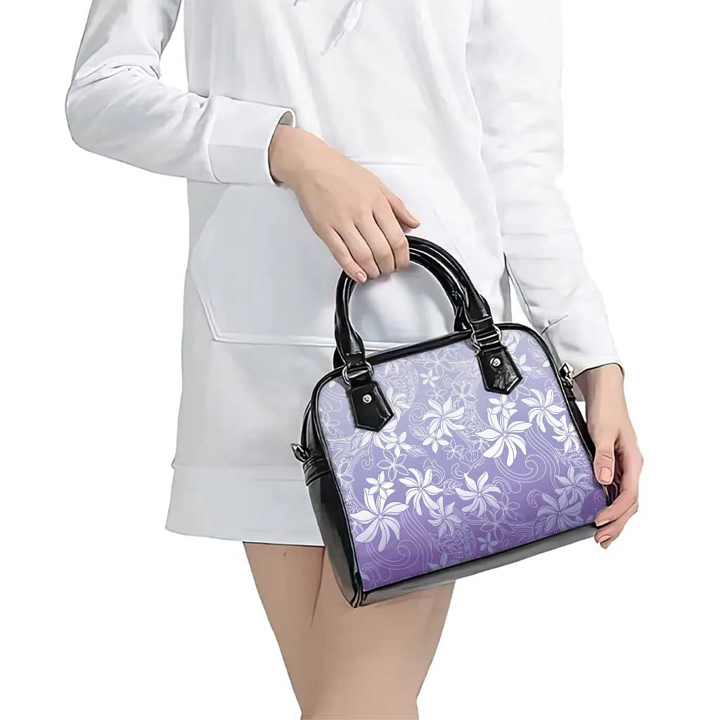 Tiare Tahiti Shoulder Handbag Purple Polynesia Motifs - Polynesian Pride