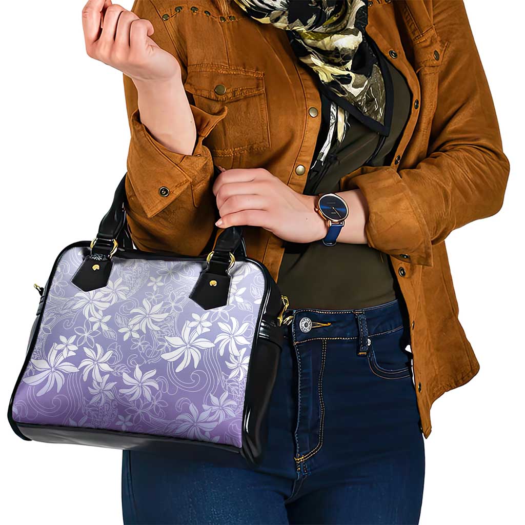 Tiare Tahiti Shoulder Handbag Purple Polynesia Motifs - Polynesian Pride