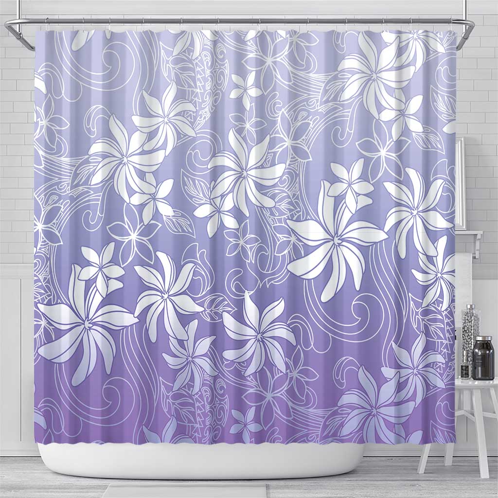 Tiare Tahiti Shower Curtain Purple Polynesia Motifs LT05 - Polynesian Pride