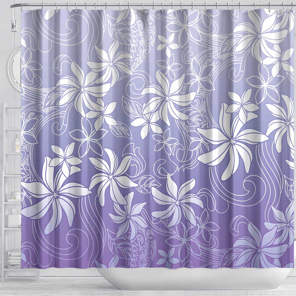 Tiare Tahiti Shower Curtain Purple Polynesia Motifs LT05 - Polynesian Pride