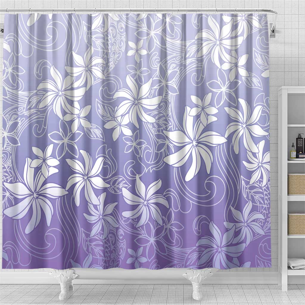 Tiare Tahiti Shower Curtain Purple Polynesia Motifs LT05 - Polynesian Pride