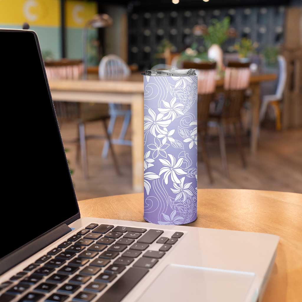 Tiare Tahiti Skinny Tumbler Purple Polynesia Motifs - Polynesian Pride