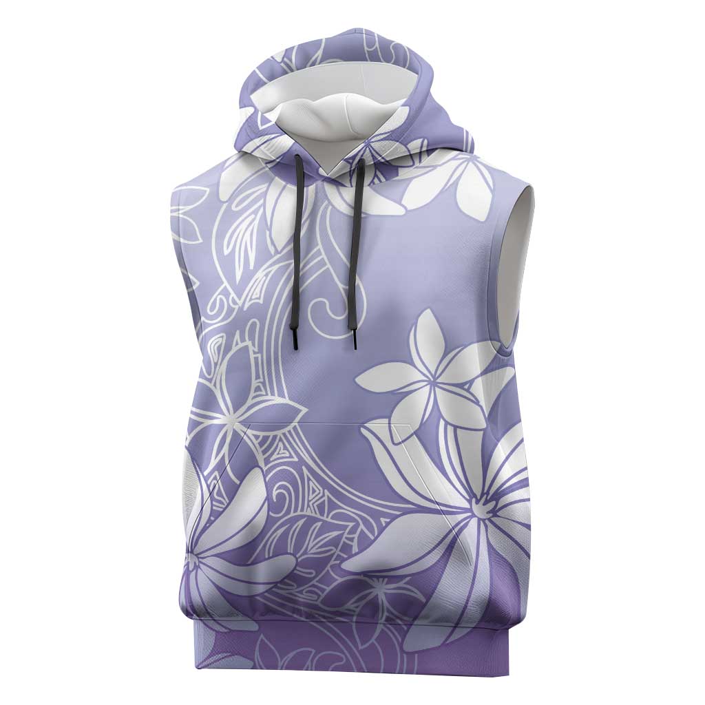 Tiare Tahiti Sleeveless Hoodie Purple Polynesia Motifs LT05 Purple - Polynesian Pride