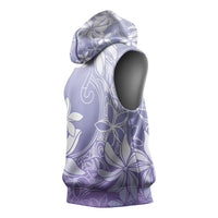 Tiare Tahiti Sleeveless Hoodie Purple Polynesia Motifs LT05 - Polynesian Pride