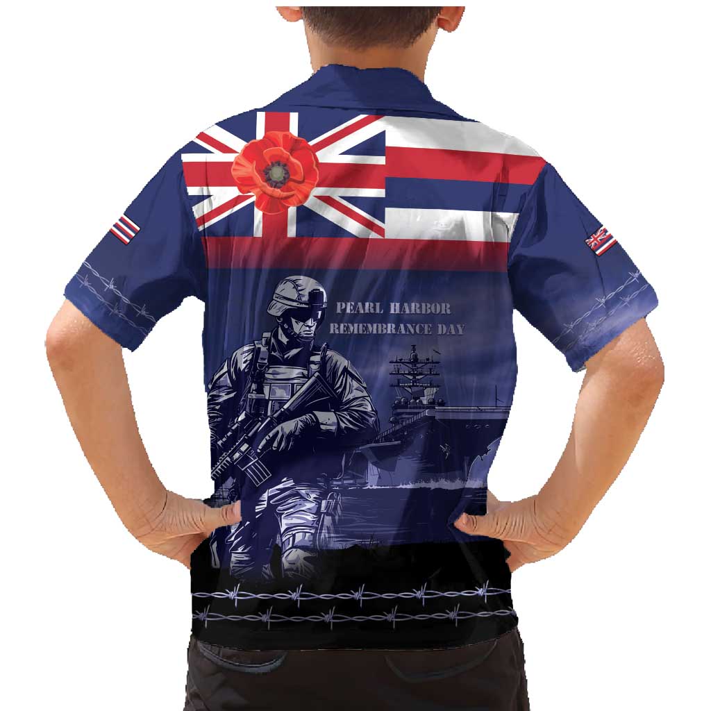 Hawaii Pearl Harbor Remembrance Day Family Matching Mermaid Dress and Hawaiian Shirt Flag Style LT05 - Polynesian Pride