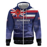 Hawaii Pearl Harbor Remembrance Day Zip Hoodie Flag Style LT05 Zip Hoodie Blue - Polynesian Pride