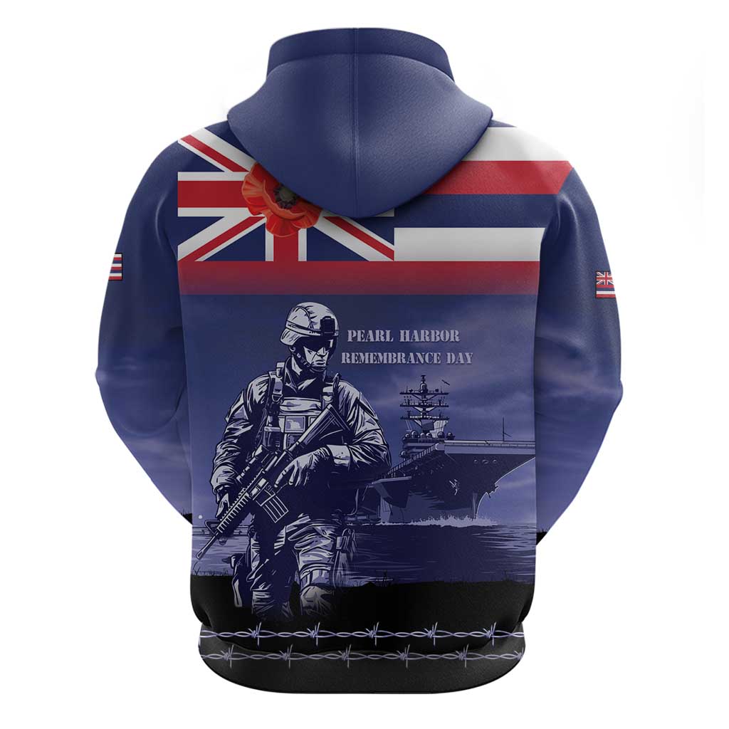 Hawaii Pearl Harbor Remembrance Day Zip Hoodie Flag Style LT05 - Polynesian Pride