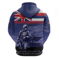 Hawaii Pearl Harbor Remembrance Day Zip Hoodie Flag Style LT05 - Polynesian Pride