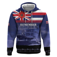 Hawaii Pearl Harbor Remembrance Day Zip Hoodie Flag Style LT05 Pullover Hoodie Blue - Polynesian Pride