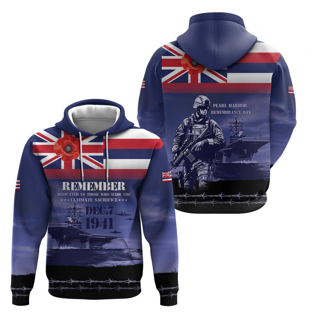 Hawaii Pearl Harbor Remembrance Day Zip Hoodie Flag Style LT05 - Polynesian Pride