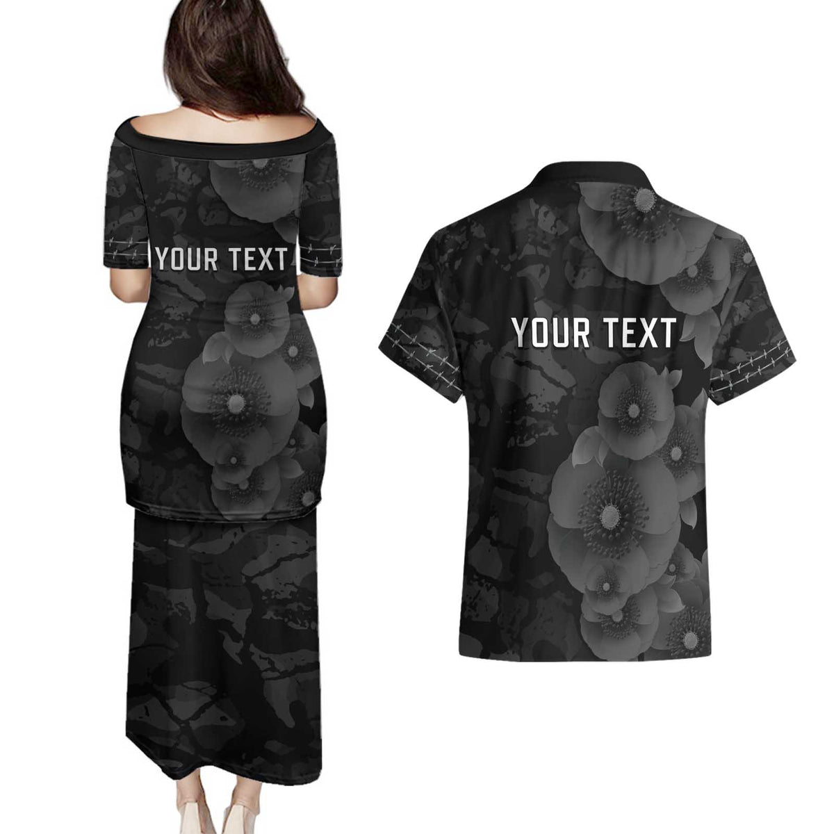 Personalized Pearl Harbor Remembrance Day Couples Matching Puletasi and Hawaiian Shirt We Will Always Remember