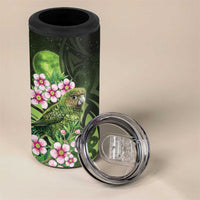New Zealand Aotearoa Kakapo 4 in 1 Can Cooler Tumbler Maori Pattern With Manuka Galaxy Style LT05 - Polynesian Pride