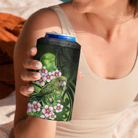 New Zealand Aotearoa Kakapo 4 in 1 Can Cooler Tumbler Maori Pattern With Manuka Galaxy Style LT05 - Polynesian Pride