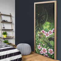 New Zealand Aotearoa Kakapo Door Cover Maori Pattern With Manuka Galaxy Style LT05 - Polynesian Pride