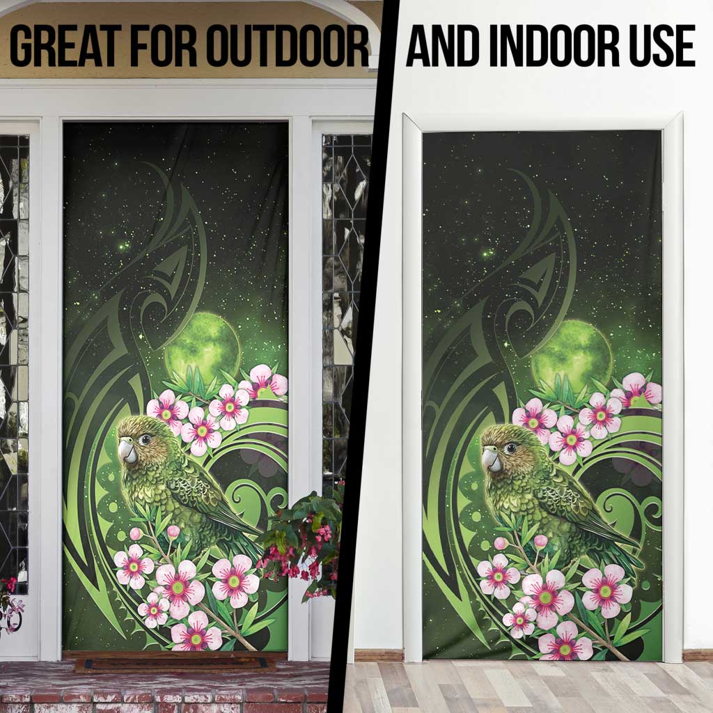 New Zealand Aotearoa Kakapo Door Cover Maori Pattern With Manuka Galaxy Style LT05 - Polynesian Pride